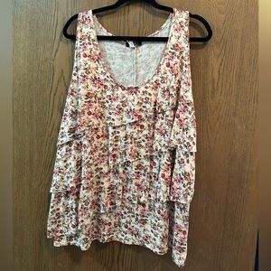 Deb 3x tiered floral tank top